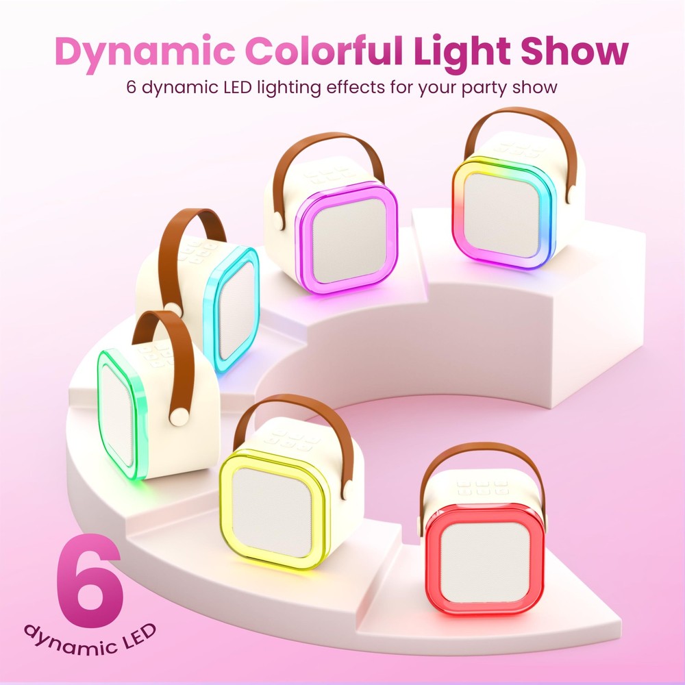 Portable Bluetooth Speaker(Beige) Beige 2 Mics