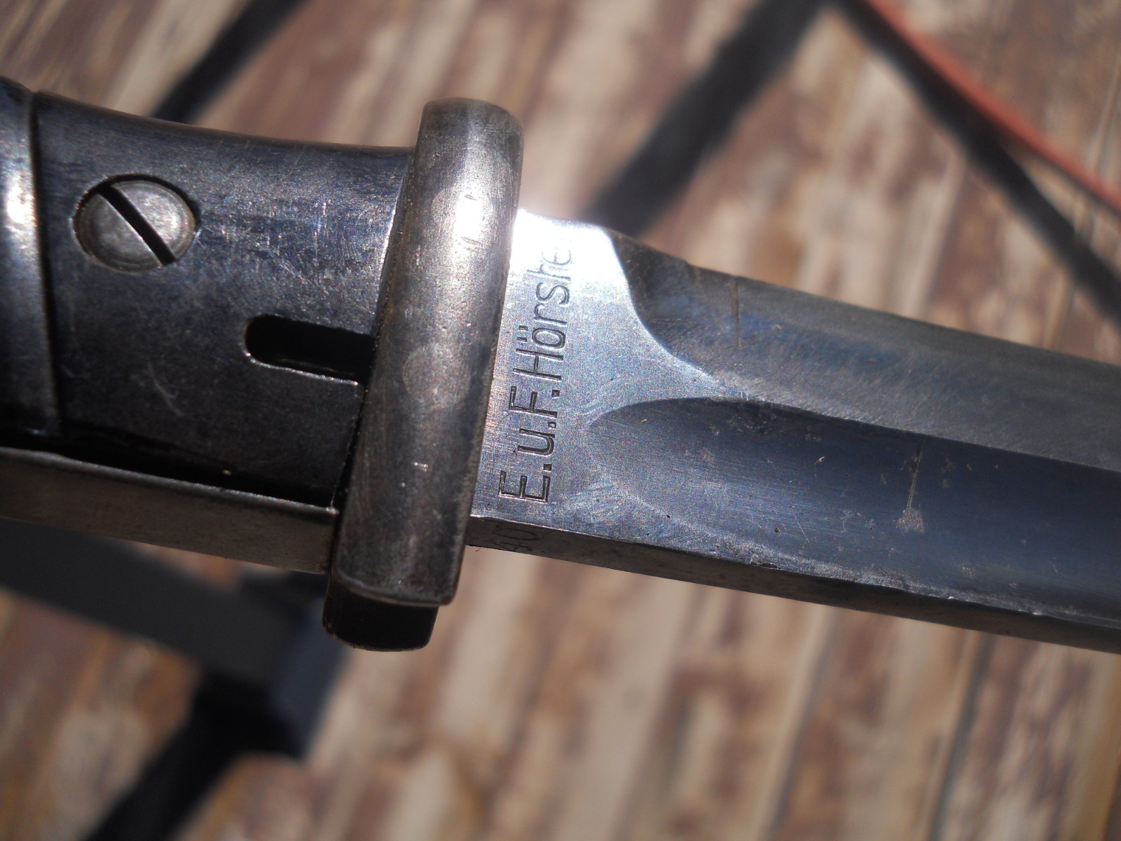 WW2 German K98 Bayonet w/ Scabbard & frog 1940 Bakelite Grips E.u.F. Horster