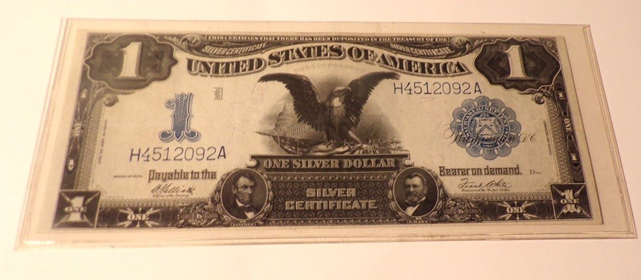 1899 $1 Large Size Black Eagle Silver Certificate Choice  Crisp Uncirculated