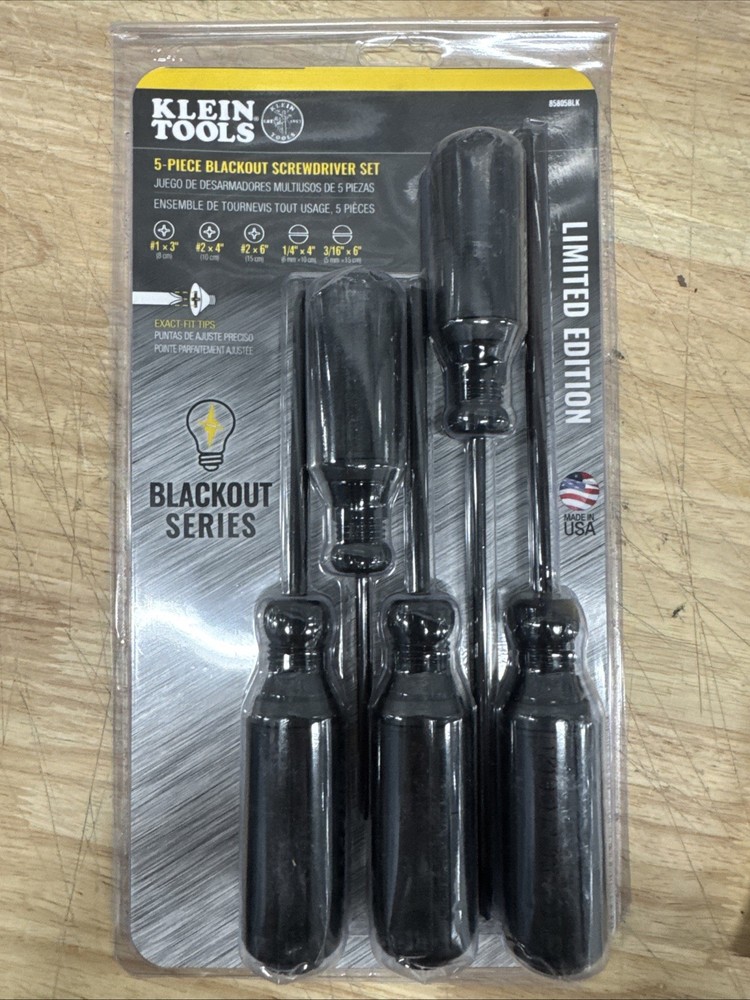 Klein Tools 5-Piece Blackout Screwdriver Set Limited Edition