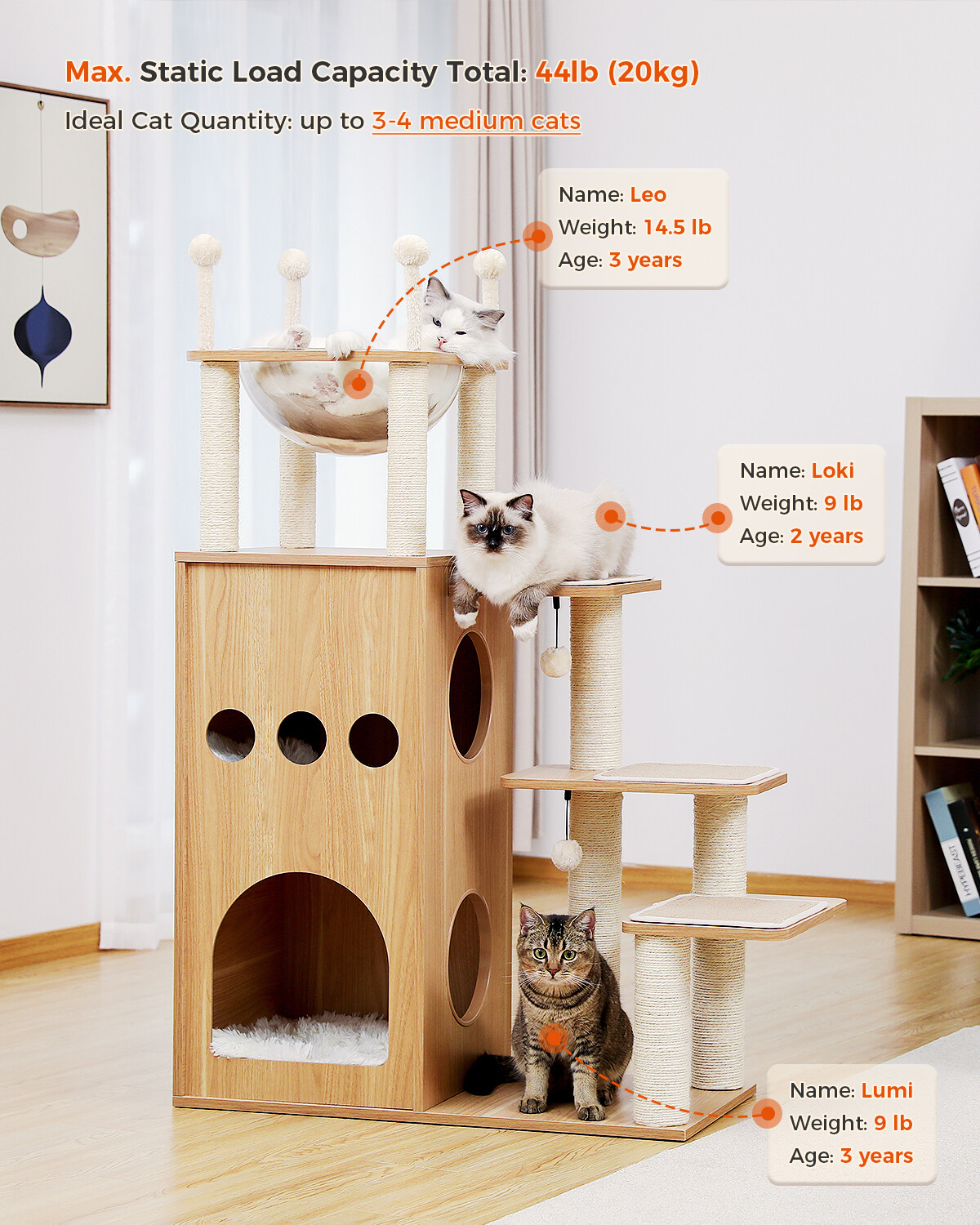 PAWZ Road Cat Tree Tower Scratching Post Scratcher Condo House Bed for Large Cat