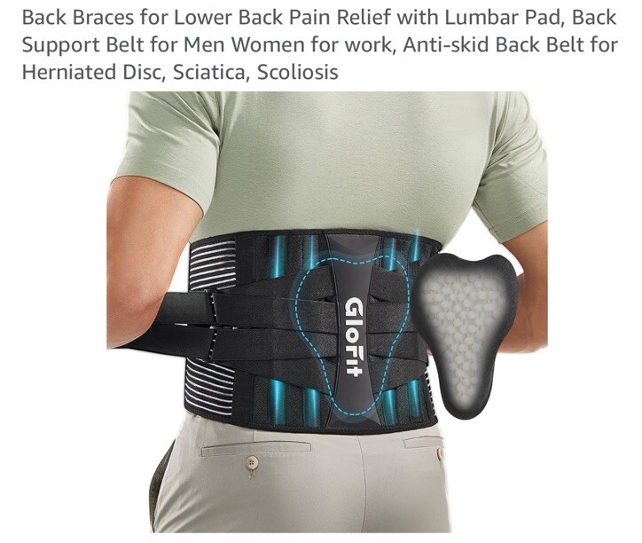 Back Brace for Lower Pain Lumbar Support Sciatica Herniated Disc Breathable M