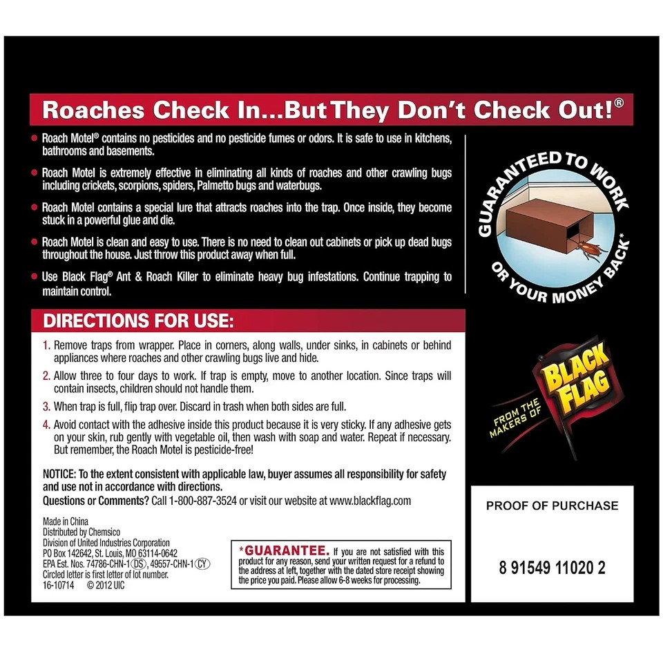 Black Flag Roach Motel Traps, 2-Count, 1-Pack