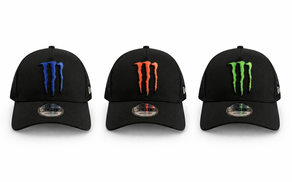 Monster Multicolor Logo Embroidered Trucker Hat Adjustable Snapback Cap