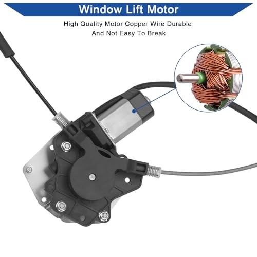 741-598 Power Window Regulator with Motor Compatible Rear Left Driver Side