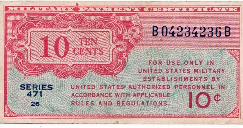 MPC Series 470 10 cent note