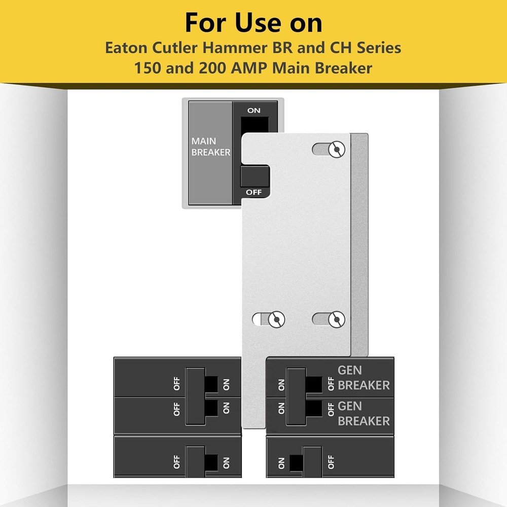 Generator Interlock Kit Compatible with Square D Vertical Main 150 or 200 amp br