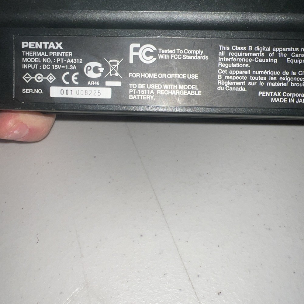Pentax PocketJet 3 Plus Mobile Thermal Printer