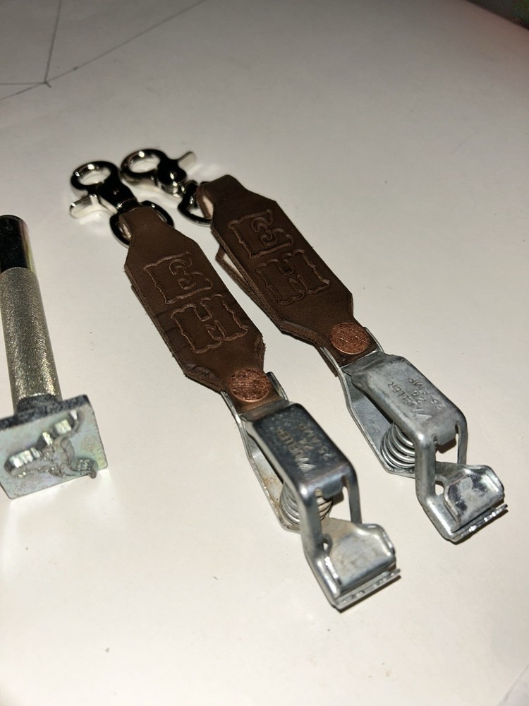 leather strap glove holder