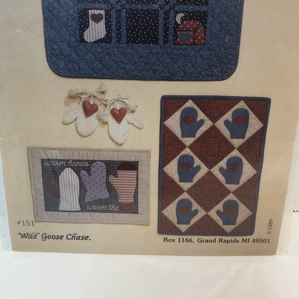 Warm Hands ... Warm the Heart Quilt Pattern Mitten Wall Hanging
