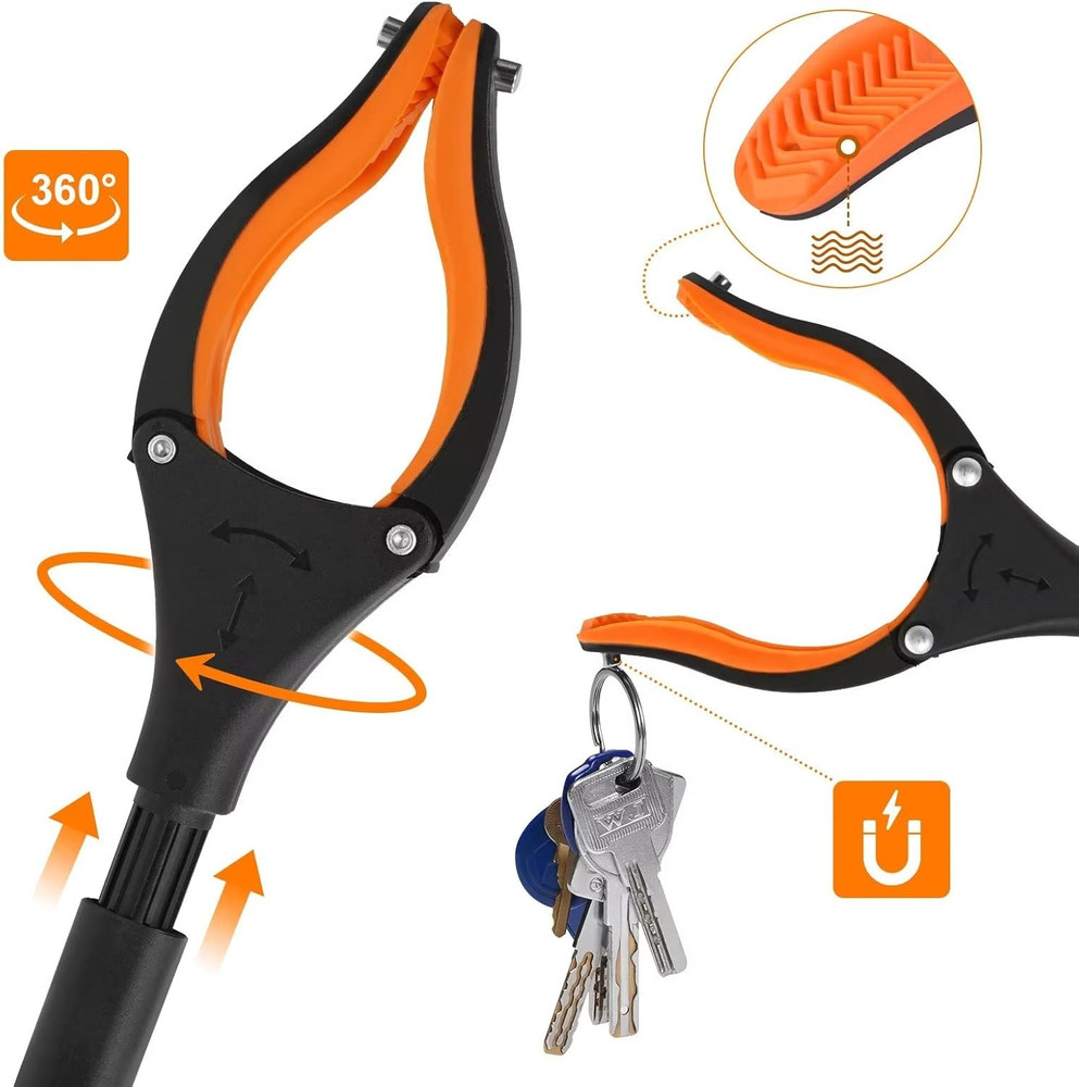 43" Extra Long Grabber Tool, Foldable Grabbers for Elderly Grab It Reaching Tool