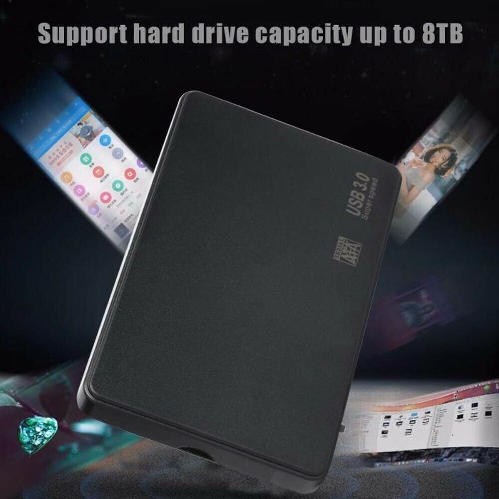 Portable External Hard Drive Case SATA USB 3.0 Storage Device Computer Laptop d