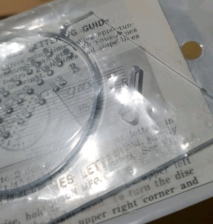 Vtg NIP Ames Lettering Guide Template Drafting Architecture Technical Drawing