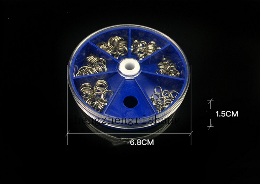 115PCS/Box Stainless Steel Split Ring Jump Rings Round Double Ring Connectors