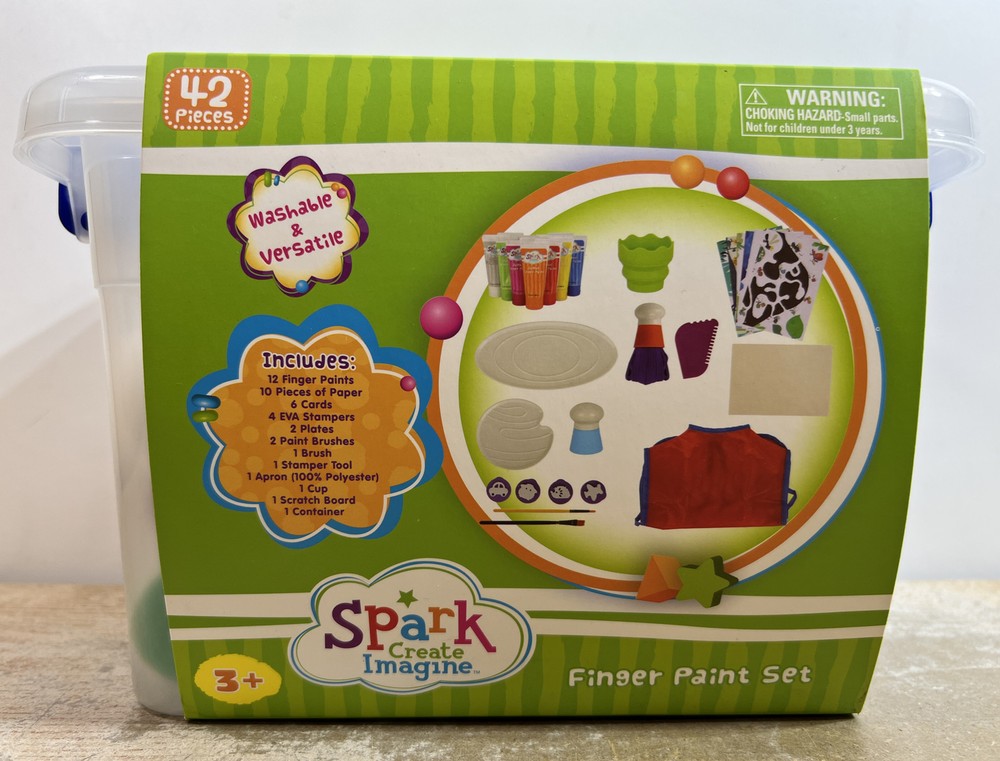 Spark Create Imagine- 42 Piece Finger Paint Set NEW