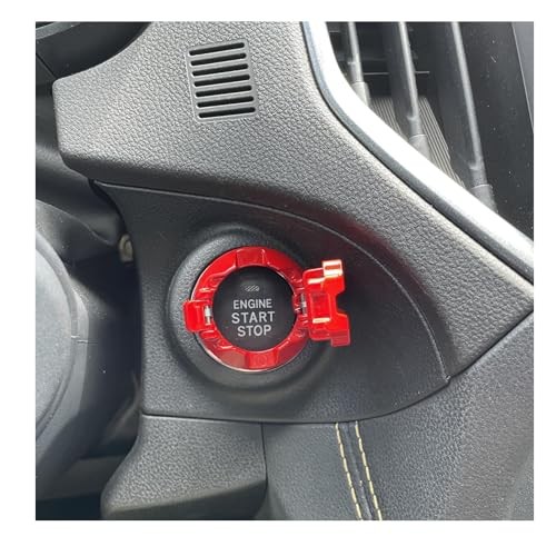 Push to Start Button Cover, Engine Start Stop Button Cover, Cool Car Red