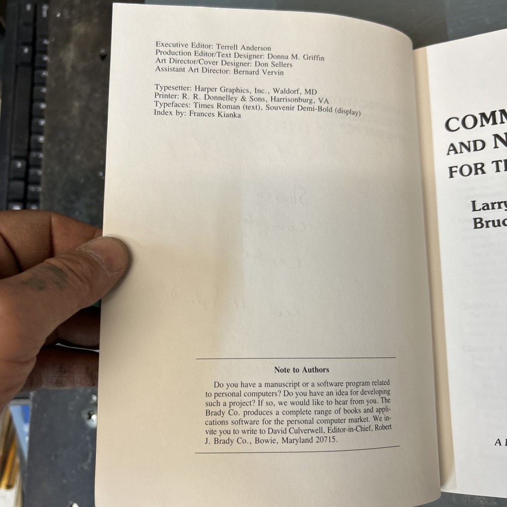 Communications & Networking For The IBM PC 1983