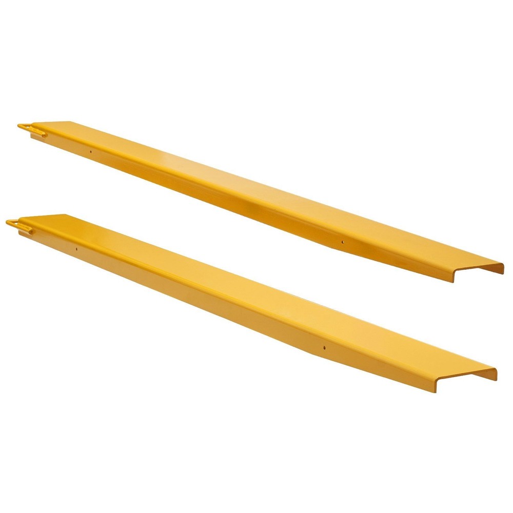 Solid 4000lb Fork Extensions 2130x152x50mm Easy Install Yellow