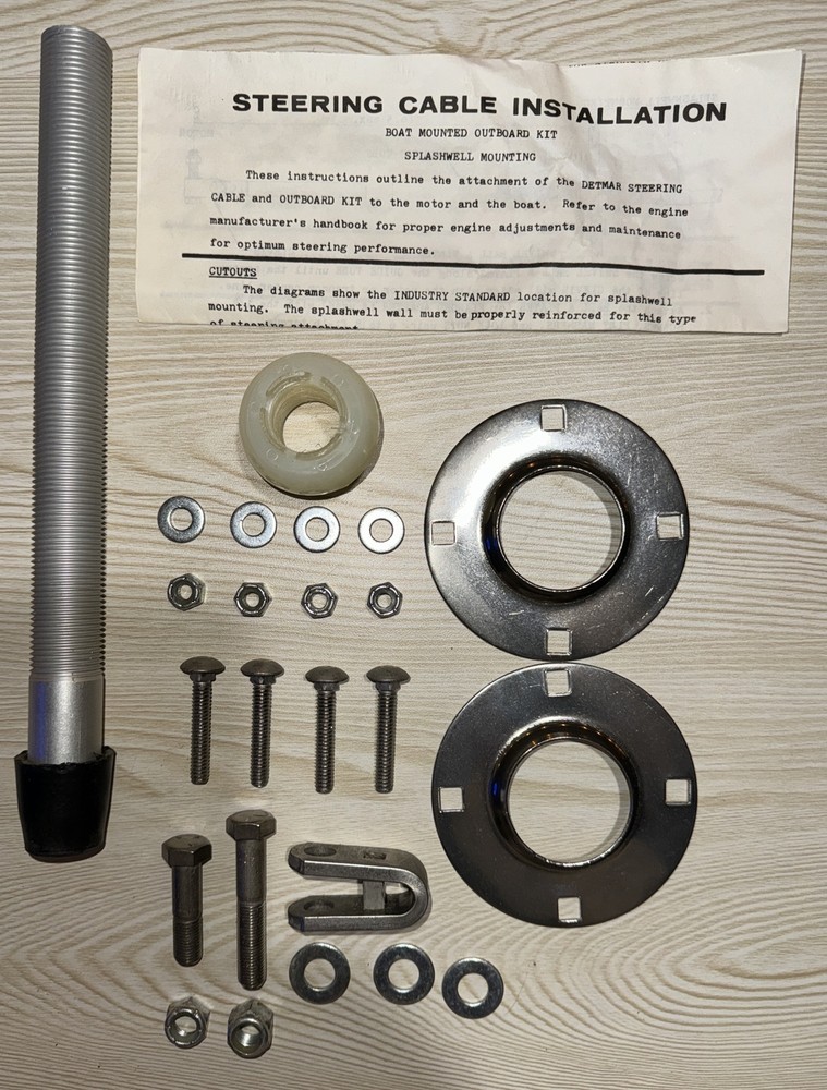 Boat Steering Cable  Splash Well Mounting Kit