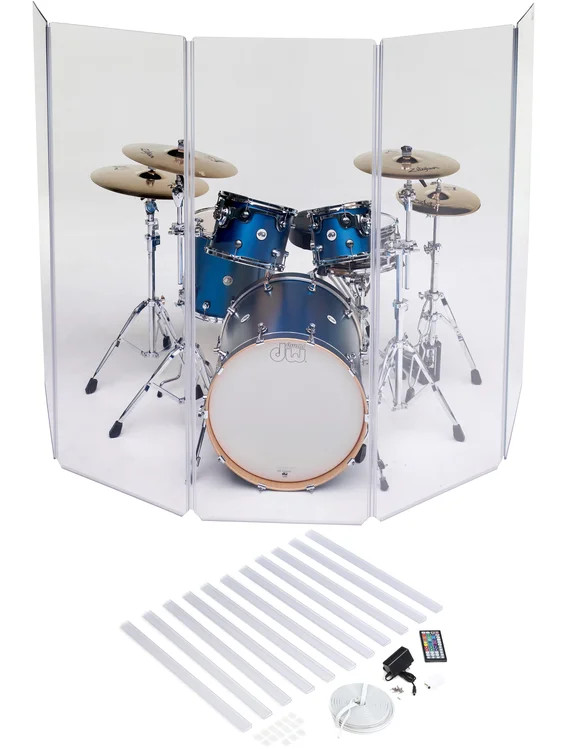 ClearSonic CSP A2466x5 Acrylic Drum Shield and Light Package - 5-panel