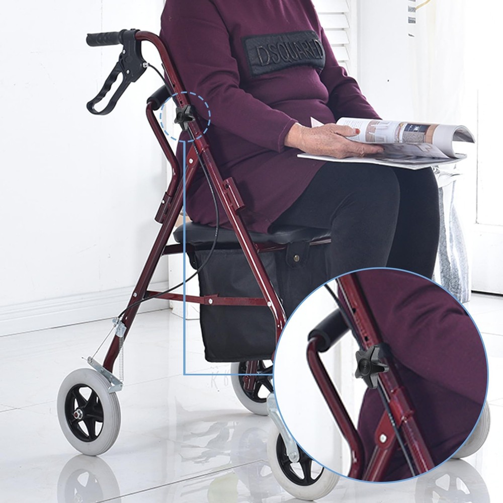 Arm Adjustment Knobs for Rollators - 4 Pack Pentagram Walker Parts