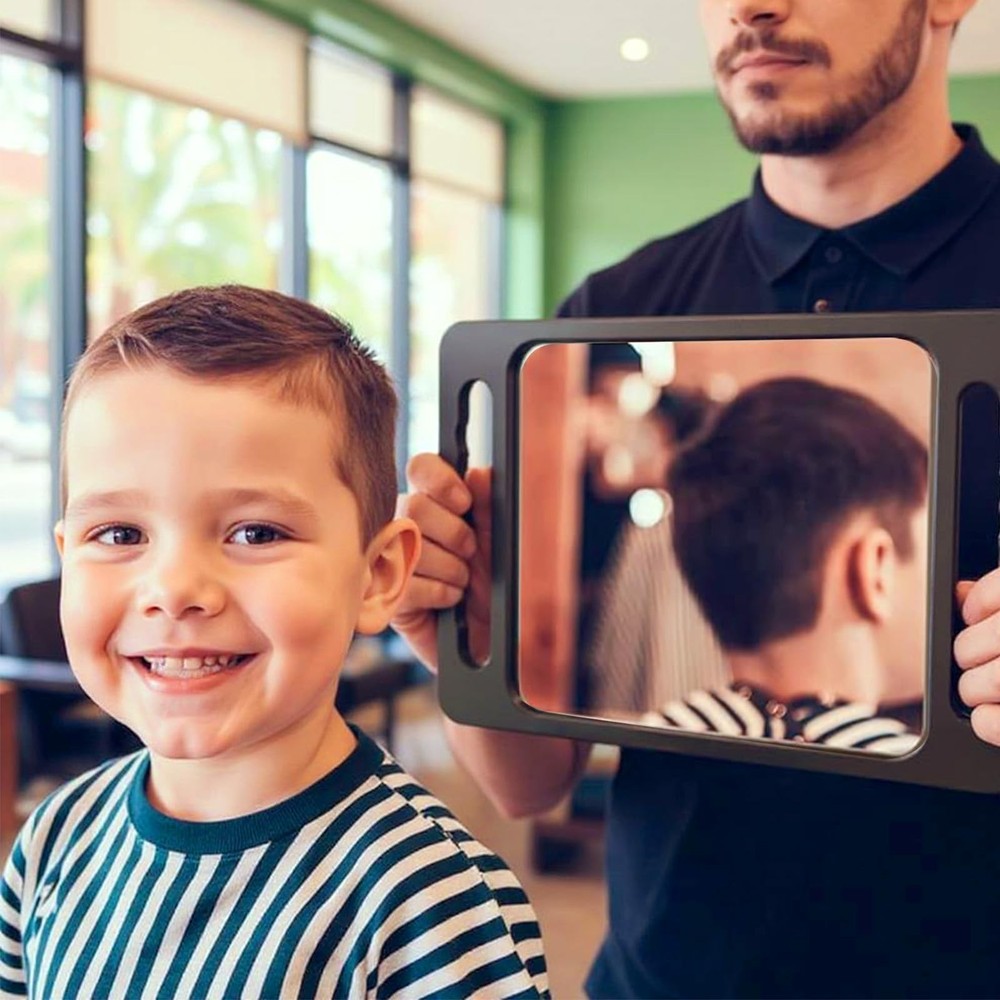 Extra Large Hand Mirror 16x10 - Drop-Proof Rectangular Mirror for Salons