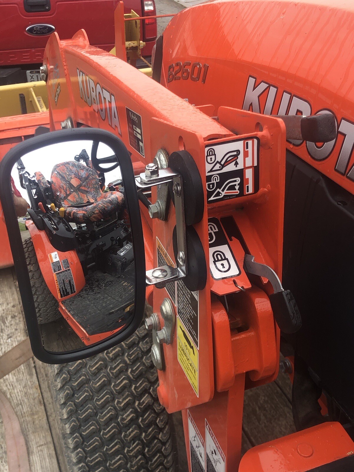 MAGNET MIRROR Tractor Skidsteer RUBBER COATED STAINLESS STEEL BEST ON EBAY! LX