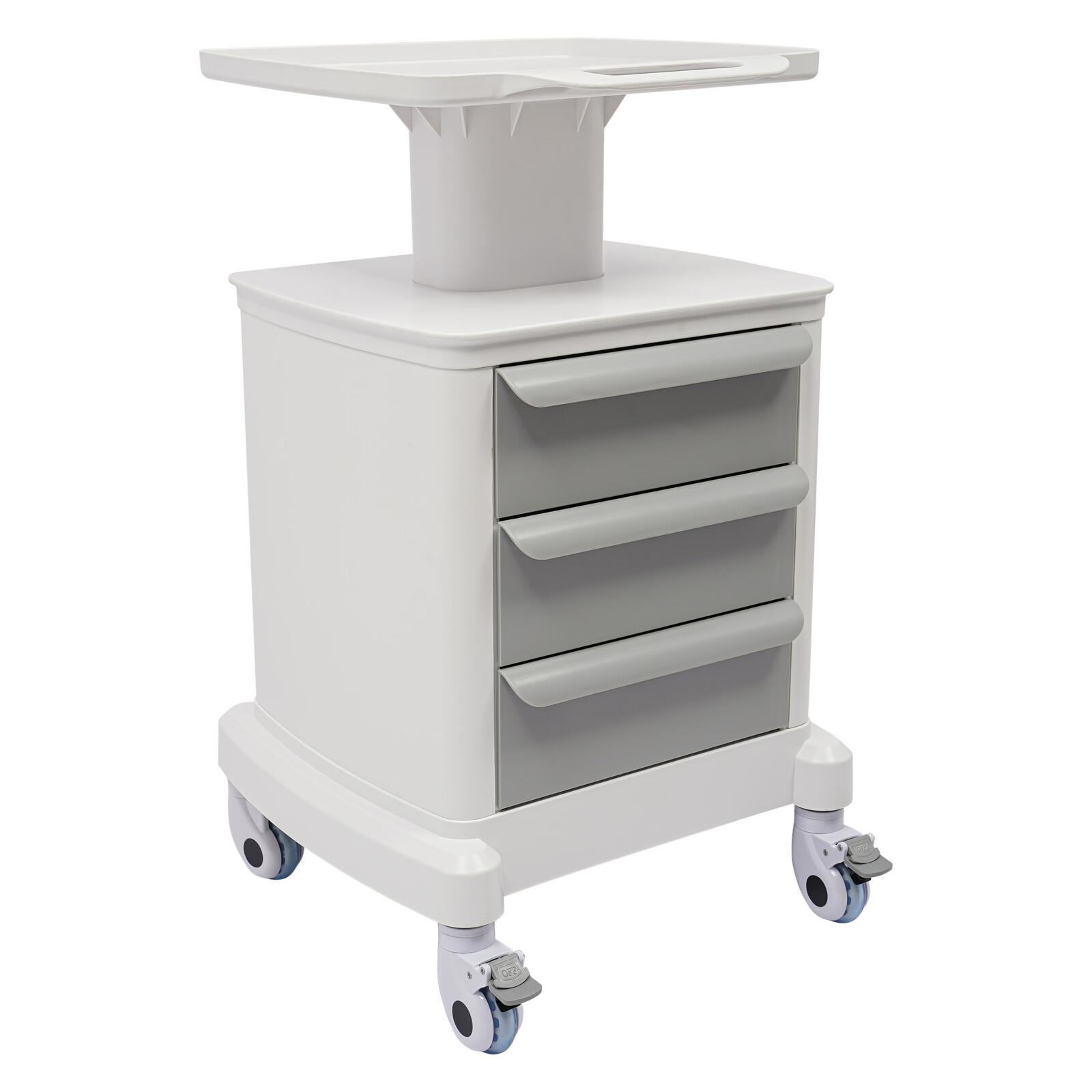 Dental Medical Mobile Cart Instrument Trolley 3 Drawers with Power Socket