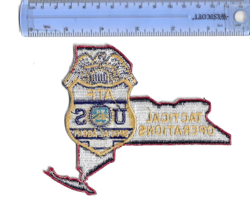 ATF US Special Agent Tactical Operations NY State Shaped patch