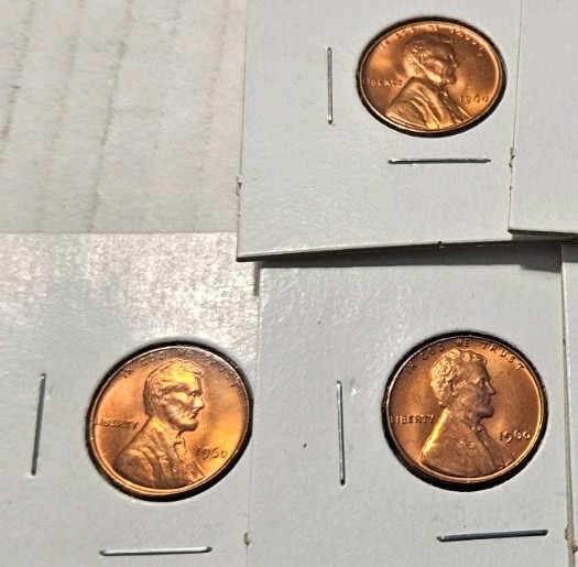 Cherry RED 1960-P Small Date Lincoln Memorial Cent BU Brilliant Uncirculated