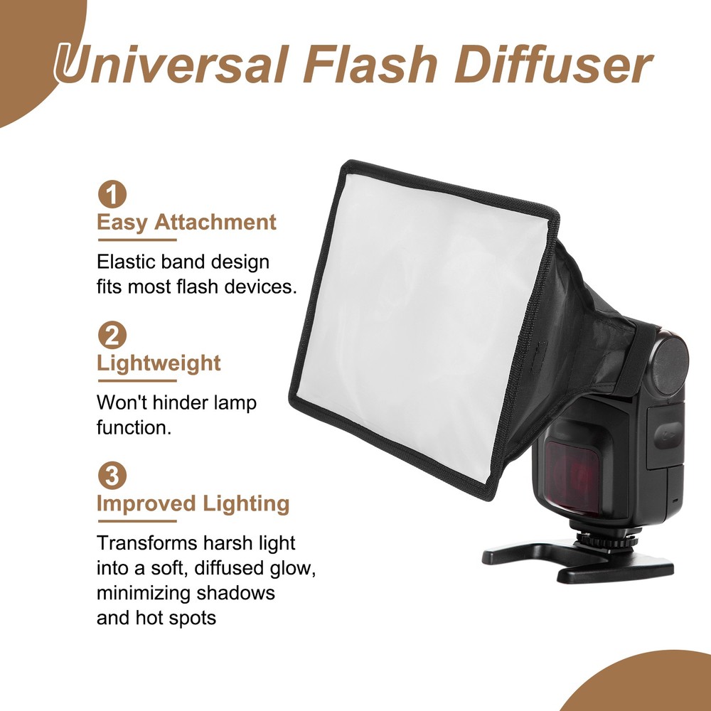 2pcs 8" x 12" Flash Diffuser Light SoftBox, for Nikon SB-5000 SB-700, Black