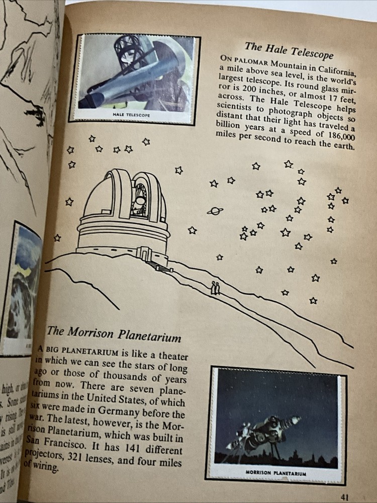 1953 The Golden Play Book of Wonders of The World Stamps Vintage With Stamps