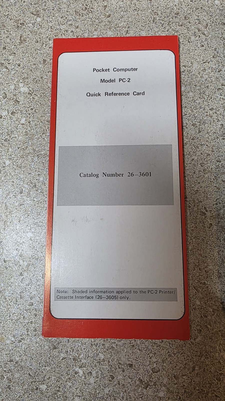 Radio Shack TRS-80 Pocket Computer PC-2 Japan Box Tested 26-3601 Vtg