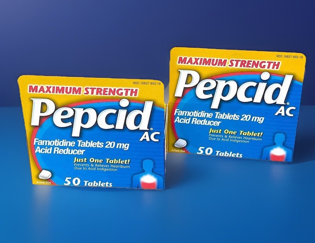 2 Pack PEPCID AC- 20mg Acid Reducer 50x2=100 Tablets- EXP 2028 Max Strength