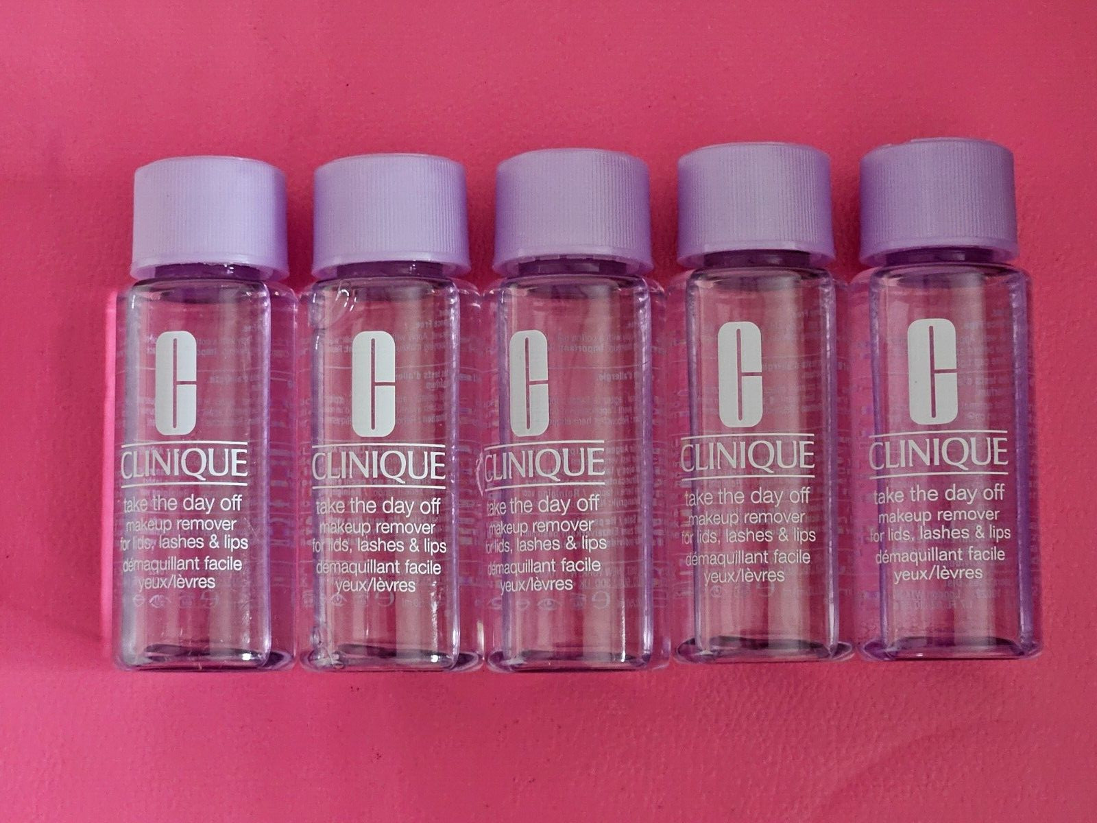 5x Clinique Take The Day Off Makeup Remover For Lids, Lashes &Lips 1.7oz/50ml ea