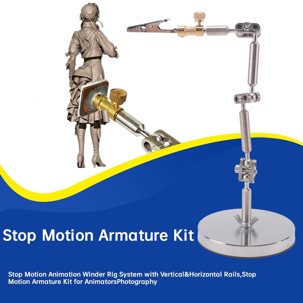 Stop Motion Animation Winder Rig System with Vertical&Horizontal Rails,Stop6760