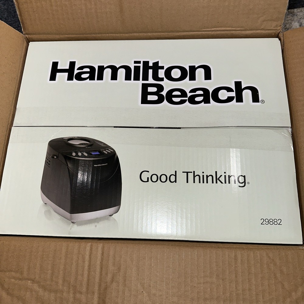 Hamilton Beach Bread Maker Black Model 29882- 2 lb Loaf Programmable Automatic