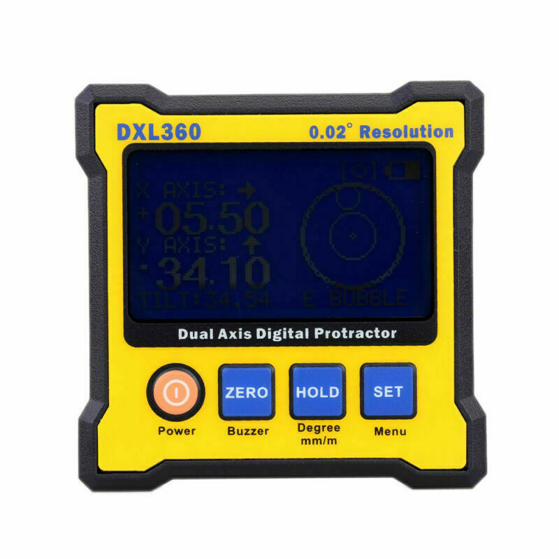 2.76“ Mini Dual Axis Digital Angle Protractor Magnetic Inclinometer Angle Finder