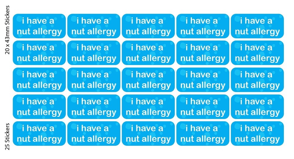 Allergy Stickers Nut Allergy