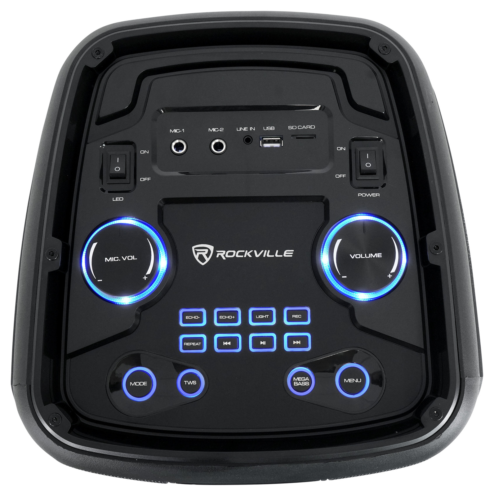 Rockville ROCK PARTY 8 Dual 8" Battery Powered Home/Portable Bluetooth Speaker