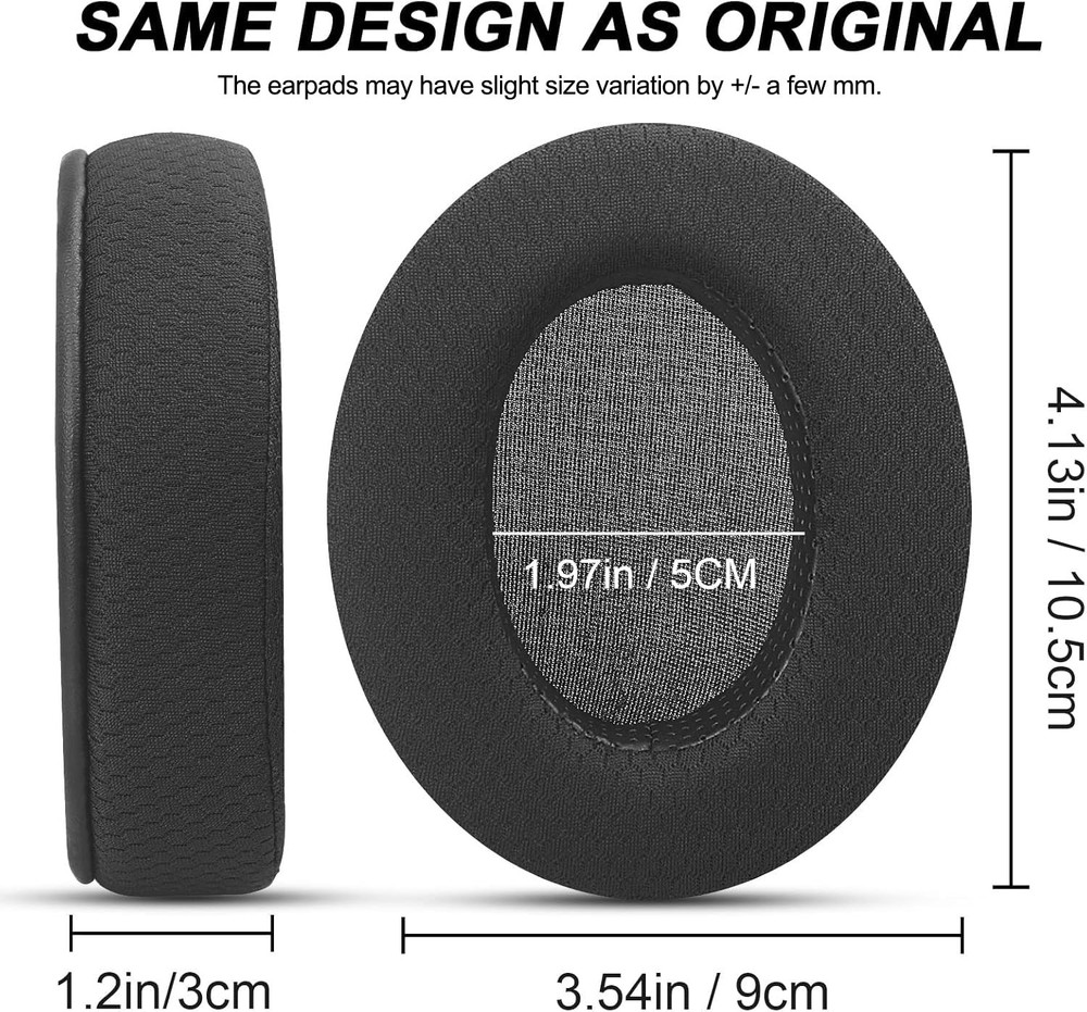 Upgraded Replacement Earpads Cushions for HyperX Cloud/Alpha, Audio Black