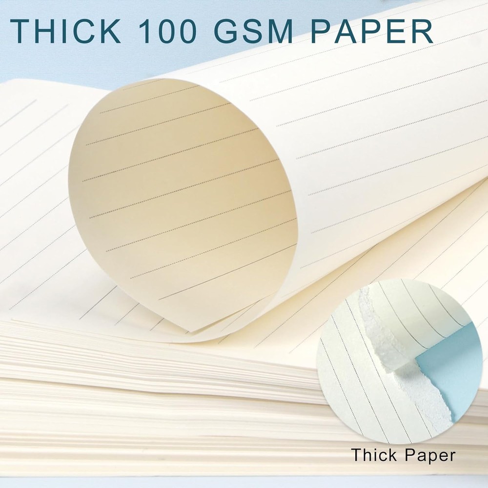 A5 Lined Paper Inserts - 180 Pages, 5 Dividers & Sticky Notes for Study