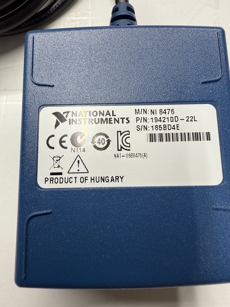 National Instruments NI USB-8476 LIN Module 194210D-22L S/N 185BD4E Interface