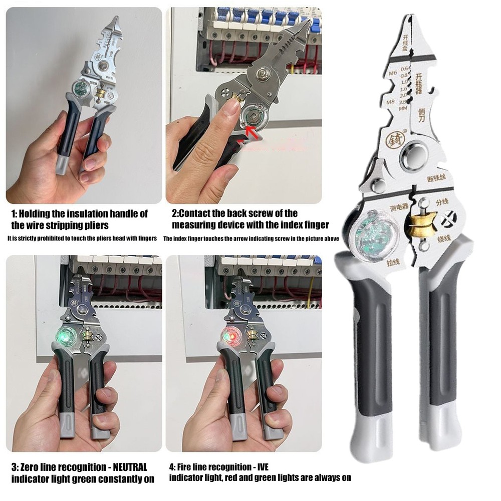 Electrical Wire Strippers Electrical Pliers with Non-Slip Grip Multi Purpose