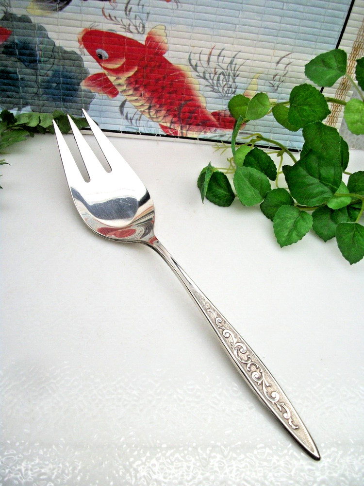 International Silver 1847 Rogers  ESPERANTO  Silverplate  Cold Meat Serving Fork