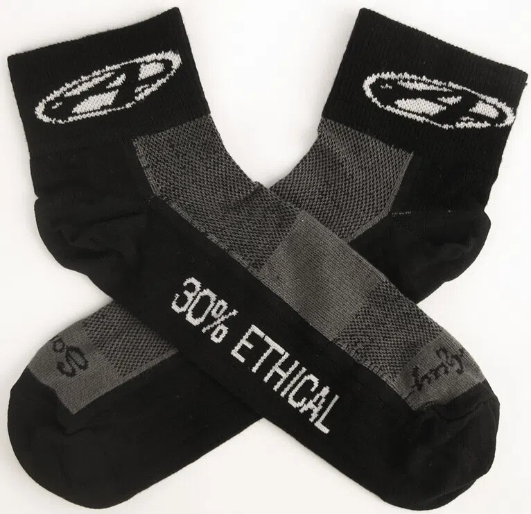 Answer Ethic Low MTB Socks Black/Grey SockGuy NEW