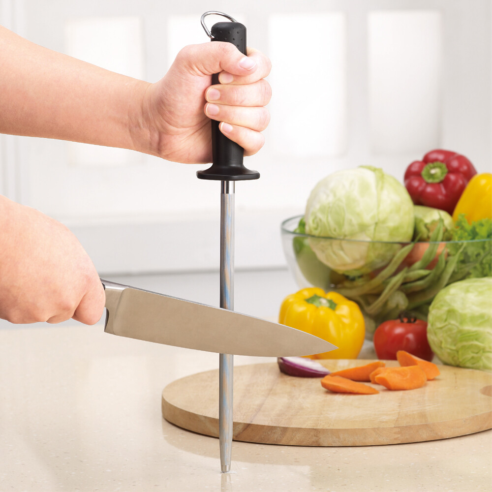 9-10'' Professional Knife Sharpener Kitchen Steel Rod Sharpening Tool 1200/3000#