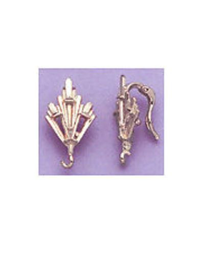 St Silver Baguette Accented Dangle Clasp Enhancer Bail