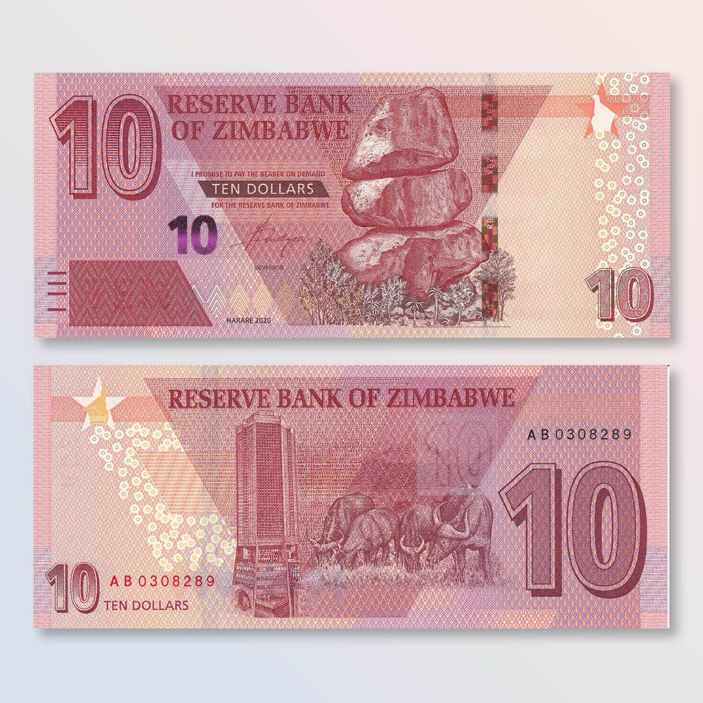 Zimbabwe 10 Dollars, 2020, B194a, UNC