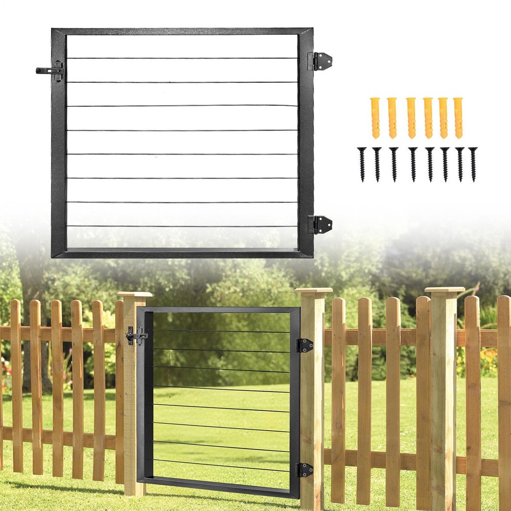 Cable Railing Gate for Wood Metal Cable Railing System, Left Hand in Swing